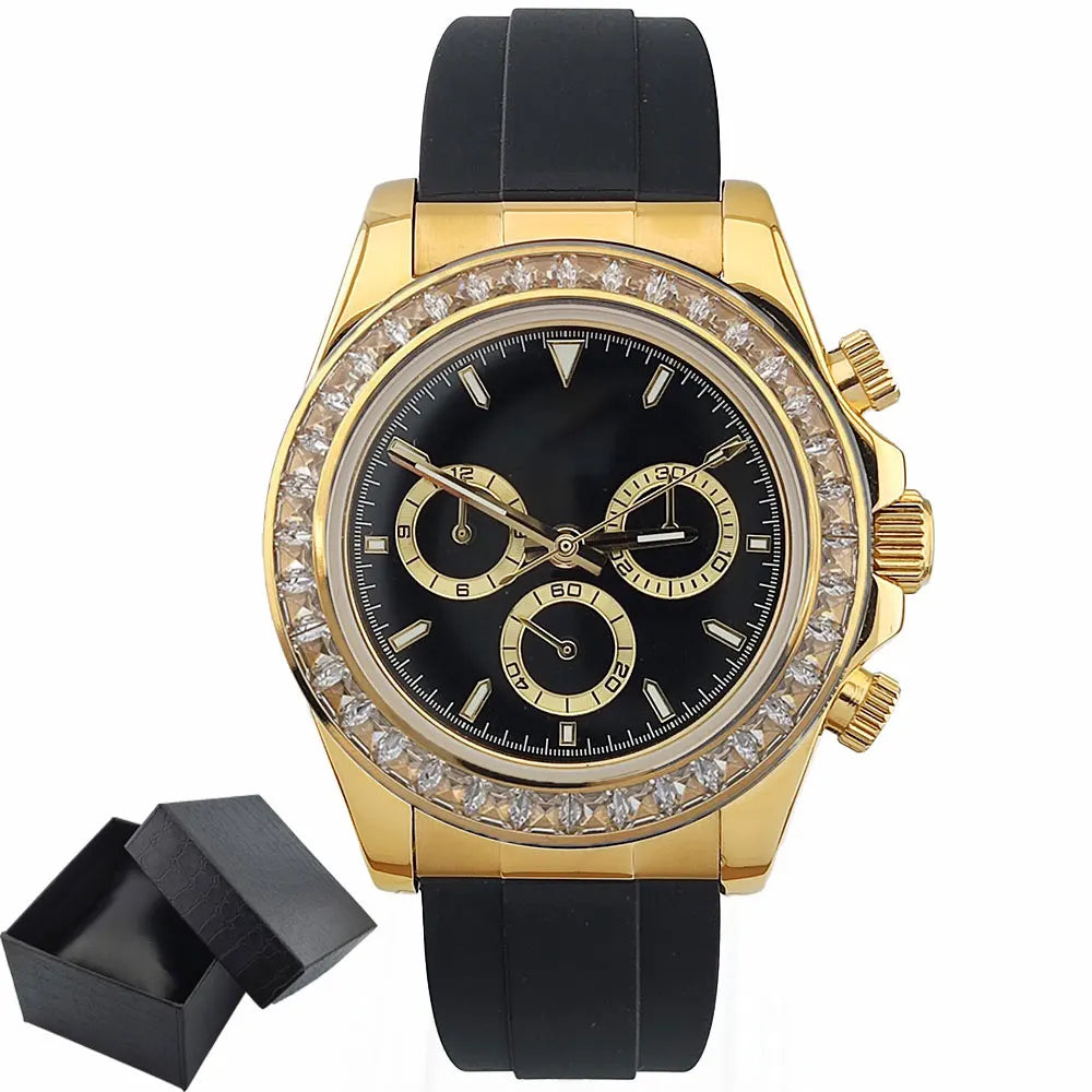 Luxury watches customized gold Chronograph Equation Racing Men Automatic Mechanical Watch Waterproof 10ATM Sapphire 4613Movement