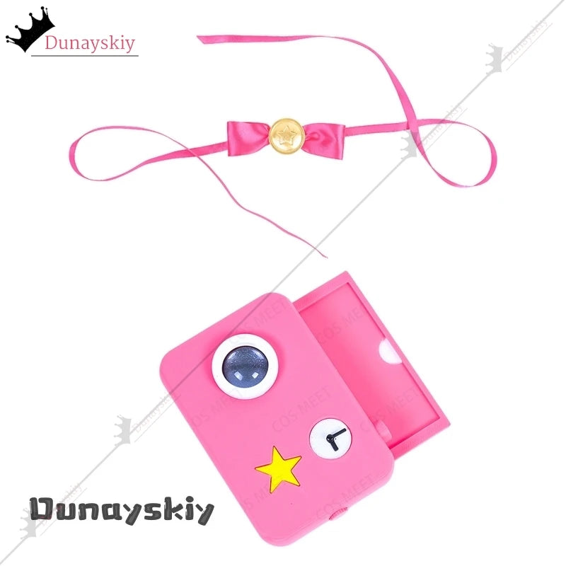 Anime Takopii no Genzai Cosplay Costume Happy Camera octopus Pink Bow Ribbon Prop Accessories Halloween Disguise for Adult