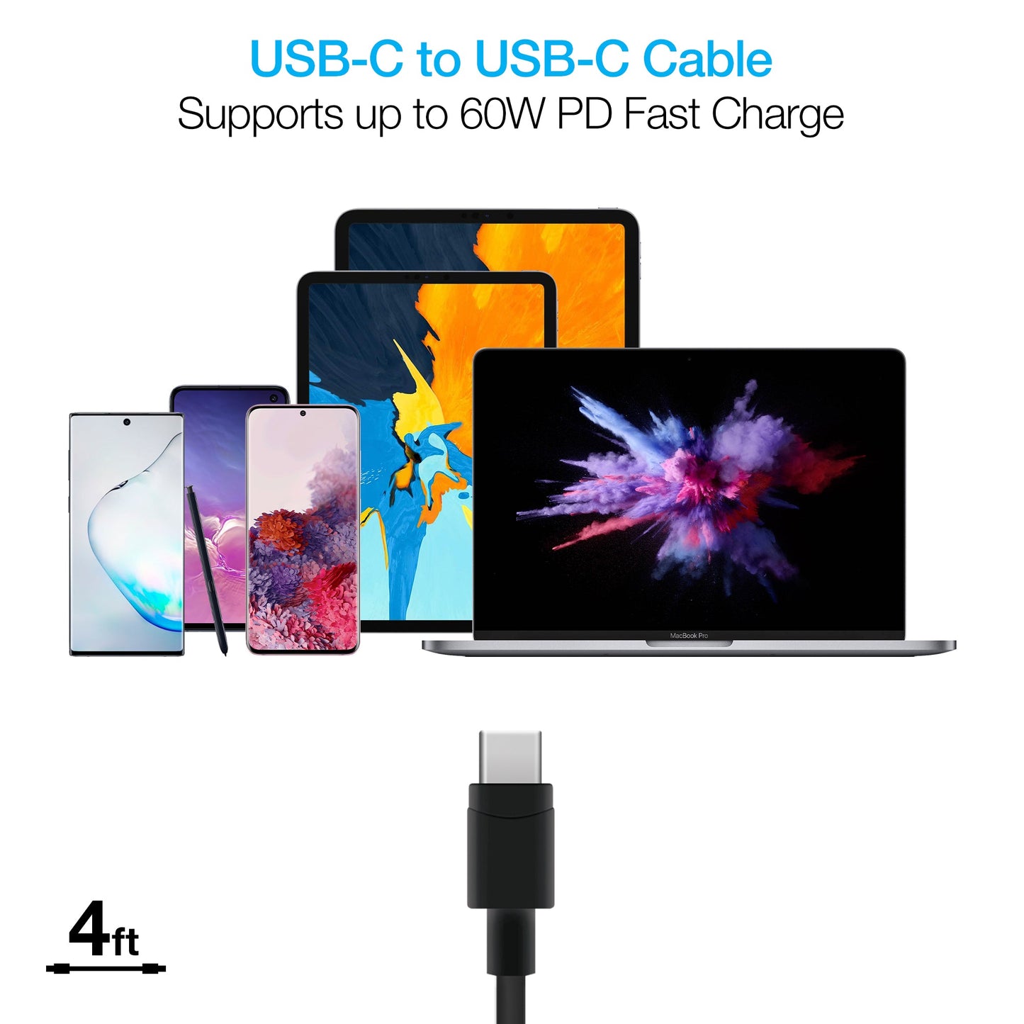 Naztech 20W PD Wall Charger + USB-C to USB-C 4ft Cable