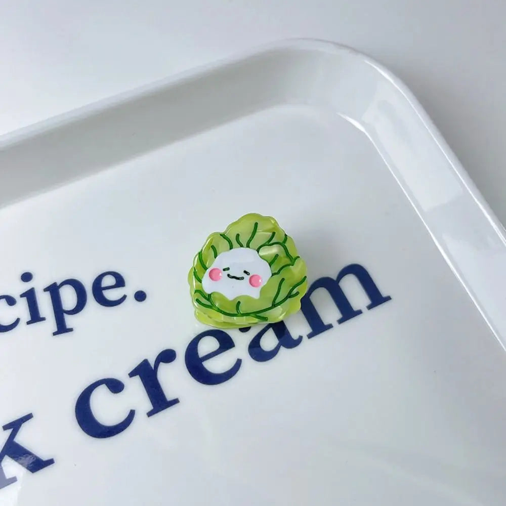 Cartoon Acetate Simulation Fruit Hair Clip Vegetable Series Small Grab Clip Mini Hair Claw Hair Accessories Geometry