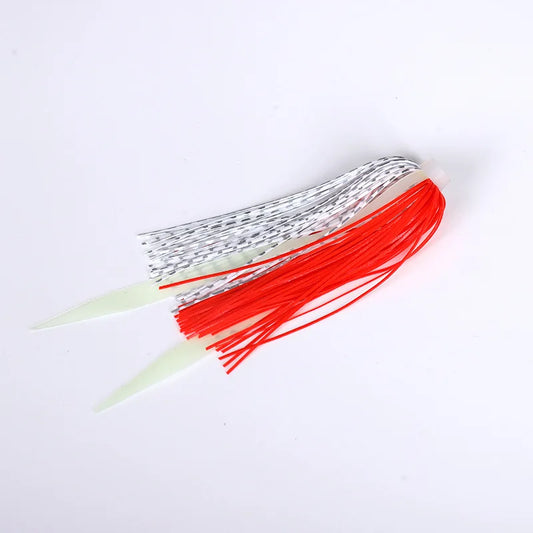 Wholesale Cheap 100pcs/bag Multiple Colors  Silicone Fishing Skirts Lure Fishing Umbrella Skirt Rubber Fishing Lure With Necktie
