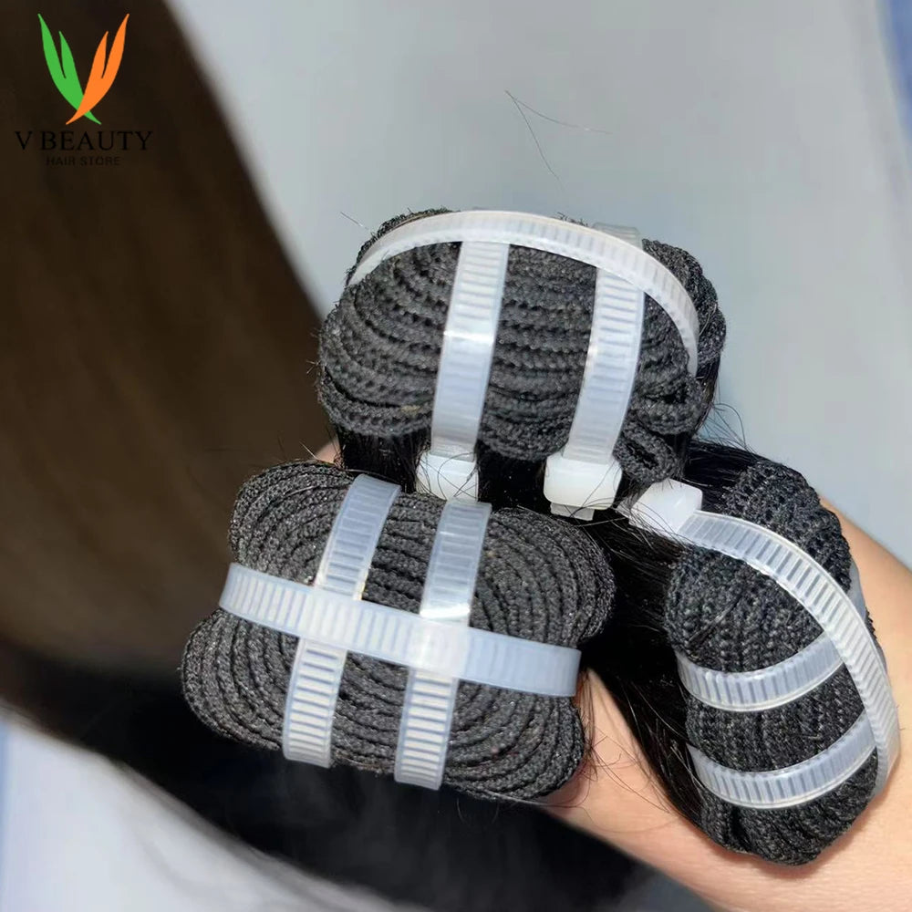 V Beauty Raw Hair Bundles Double Weft Virgin Human Hair Honey Color Bone Straight Unprocessed 16A Grade Double Drawn Extensions