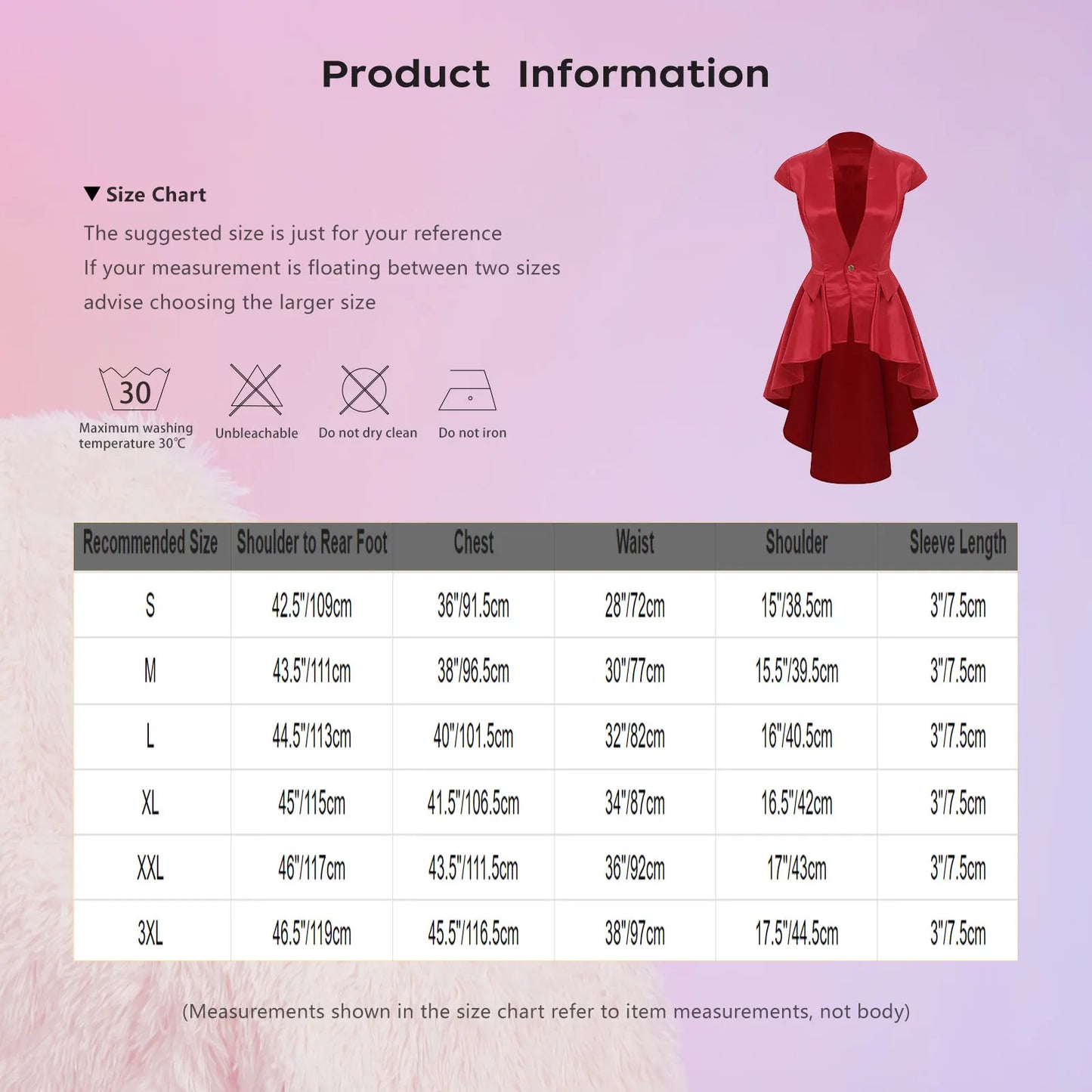 Women Medieval Renaissance Vampire Cosplay Costume Victorian Waterfall Waistcoat Jacket Gothic Steampunk Tail Coat for Halloween