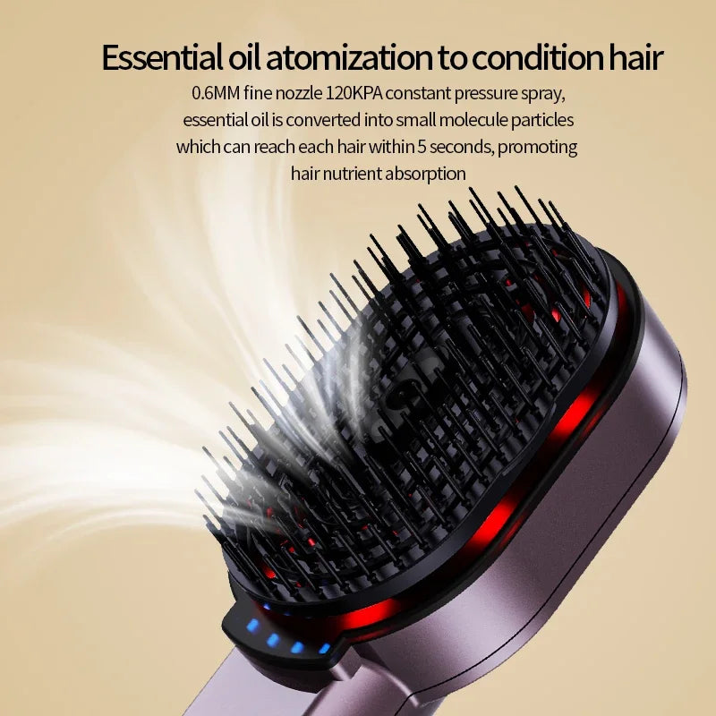 Electric Hair Brush Spray Essential Oil Massage Comb For Head Hair Follicle Repairing Hair Care