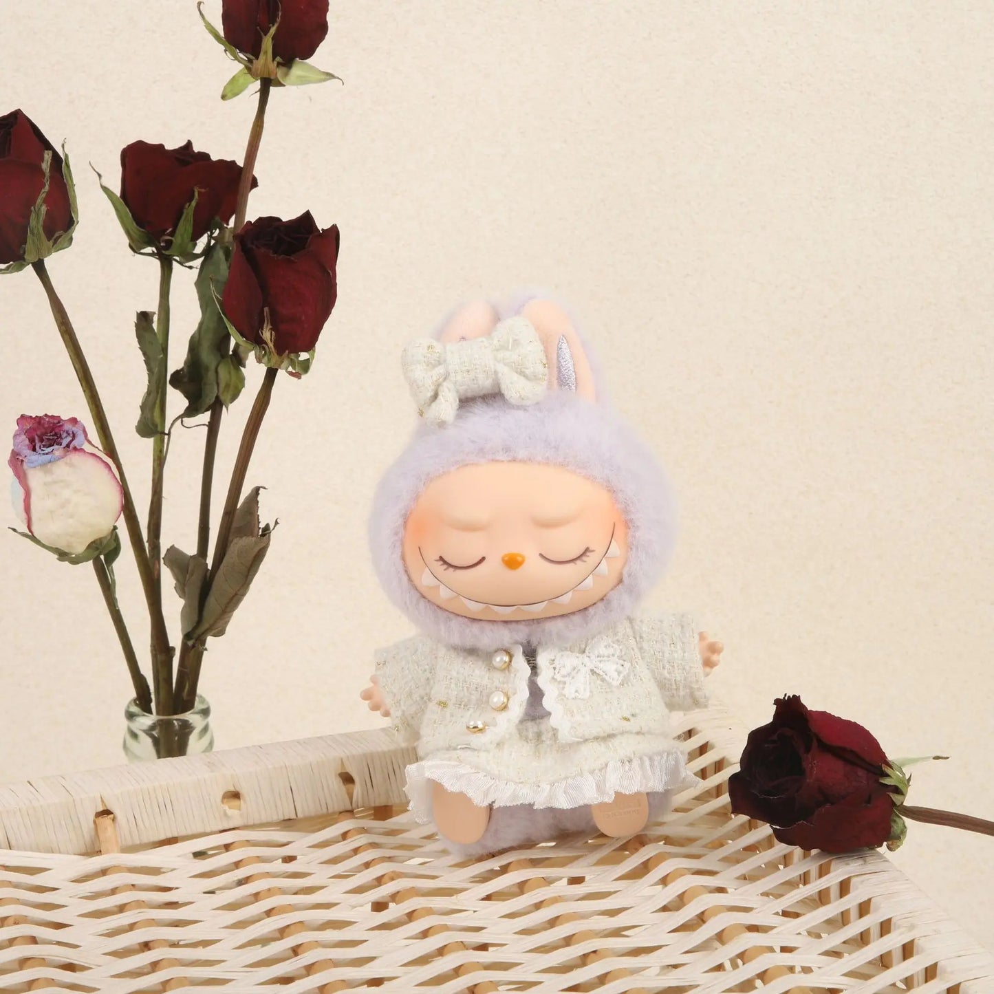 Cute Clothes for 17cm Labubu Doll Fashion V1V2 Idol Clothing DIY Kids Gift Dress for Labubu Cloak Clothes Hair Dolls Accessories