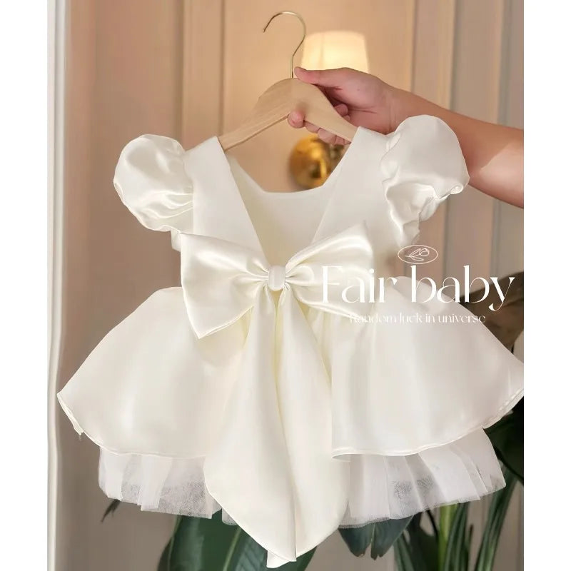Girl Wedding Dress kids Princess clothes High-end Light Luxury 4-6Y