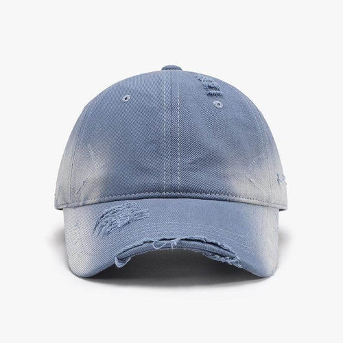 Distressed Adjustable Cotton Hat for Casual Stylish Wear