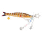 Funny ABS Fish Keychain Multi-Segmented 3.94in Fish Key Ring Lifelike Detail Creative Shape Fishing Lure Keychain For Bag