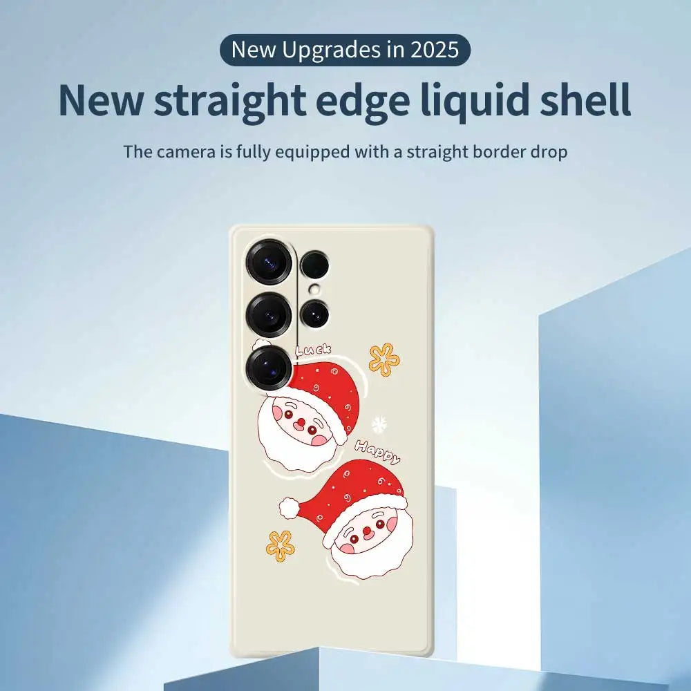 Cute Christmas Phone Case For Samsung Galaxy S25 S24 S23 S22 S21 S20 Ultra Plus S10 Plus S24FE S23 FE S22FE S21 FE S20 FE Cover