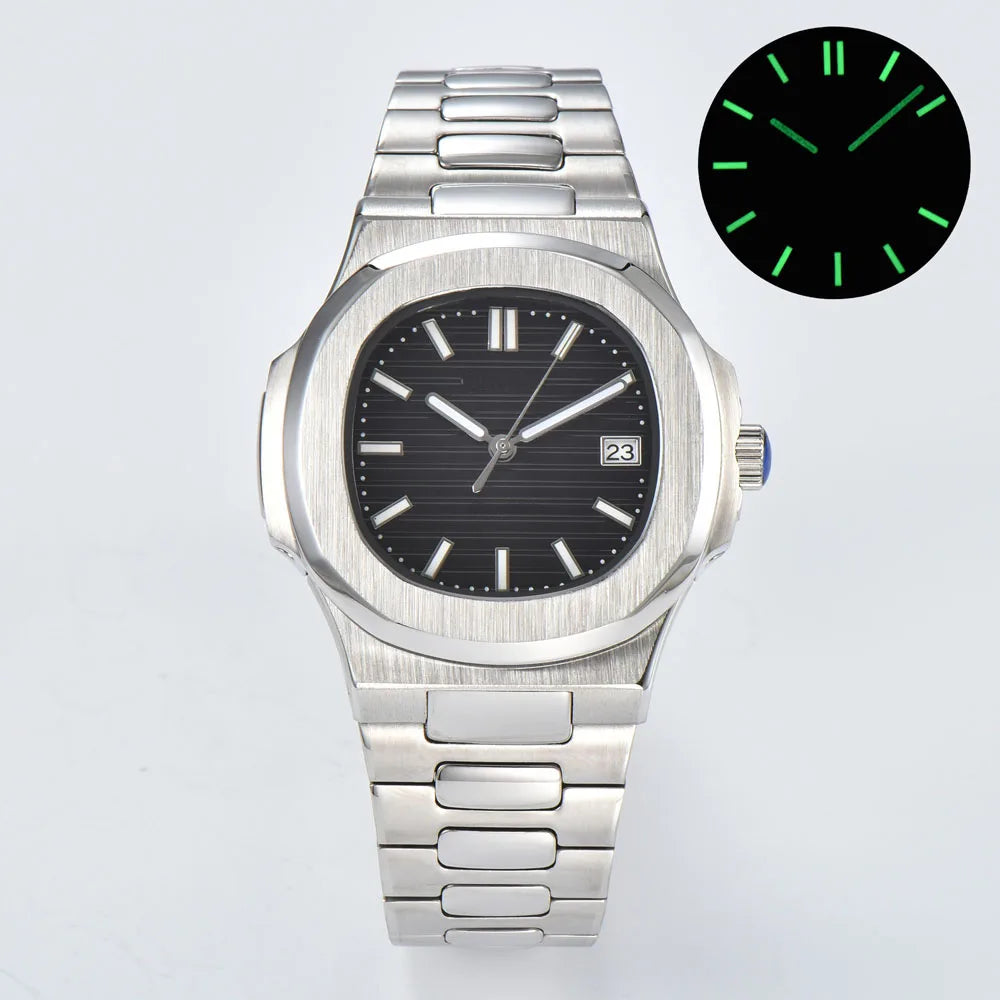 43mm fashional NH35 automatic wristwatches for men paired with 316L stainless steel bracelet and Japan NH35 automatic movement