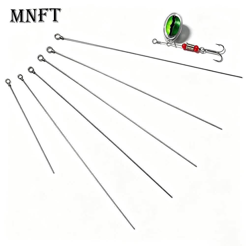 90Pcs Spinnerbait Shaft Wire DIY Spinner Lure Making Supplies Spinner Bait Wire Arm for Bass Trout Freshwater Saltwater Fishing