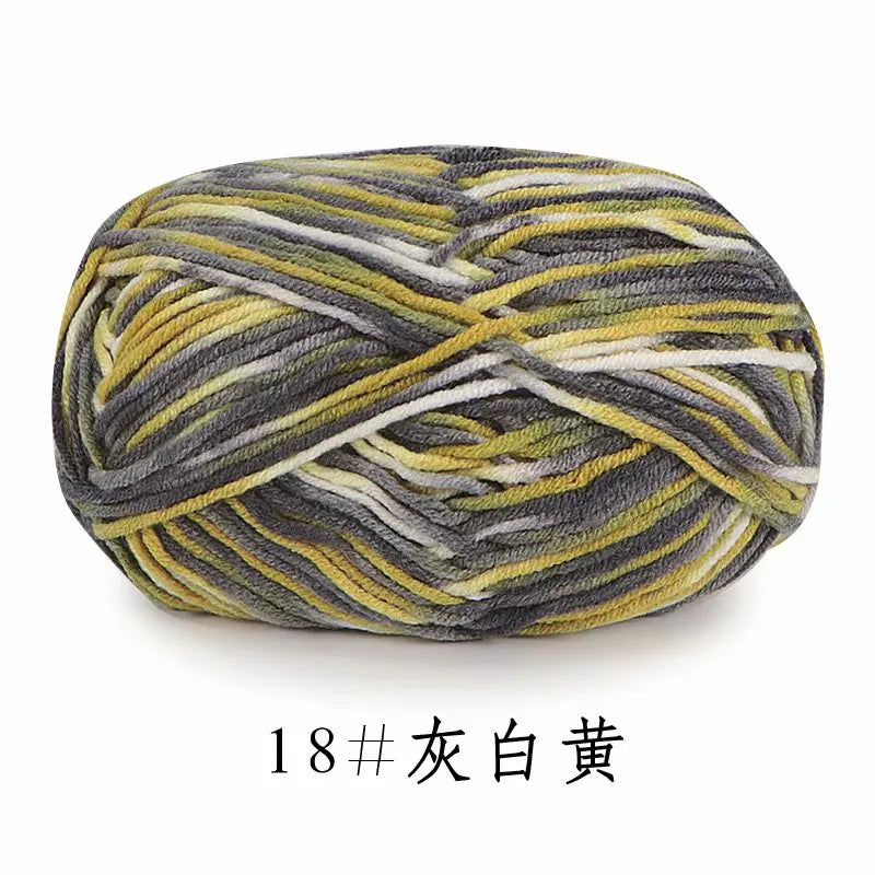 5Strands 2.5mm Colorful Soft Cotton Baby Knitting Wool Yarn Crochet Craft  Crochet Fancy Yarn Hand Knitting Sweater Baby Clothes