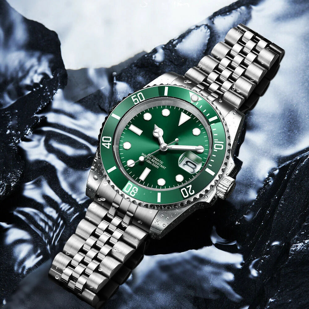 DIY Logo 40MM Dive Watch NH35 Automatic WristWatch 10Bar Waterproof Luminous Sapphire Ceramic bezel dress Watches Men Reloj