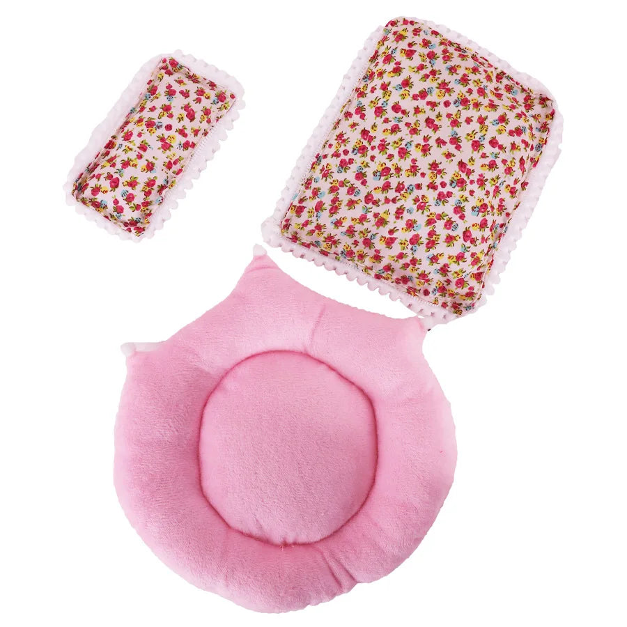 Suitable For 17cm Labubu Bedding Three Piece Set Pillow Cushion Blanket Sleeping Bag Christmas Birthday Gift Soft Collection Bag