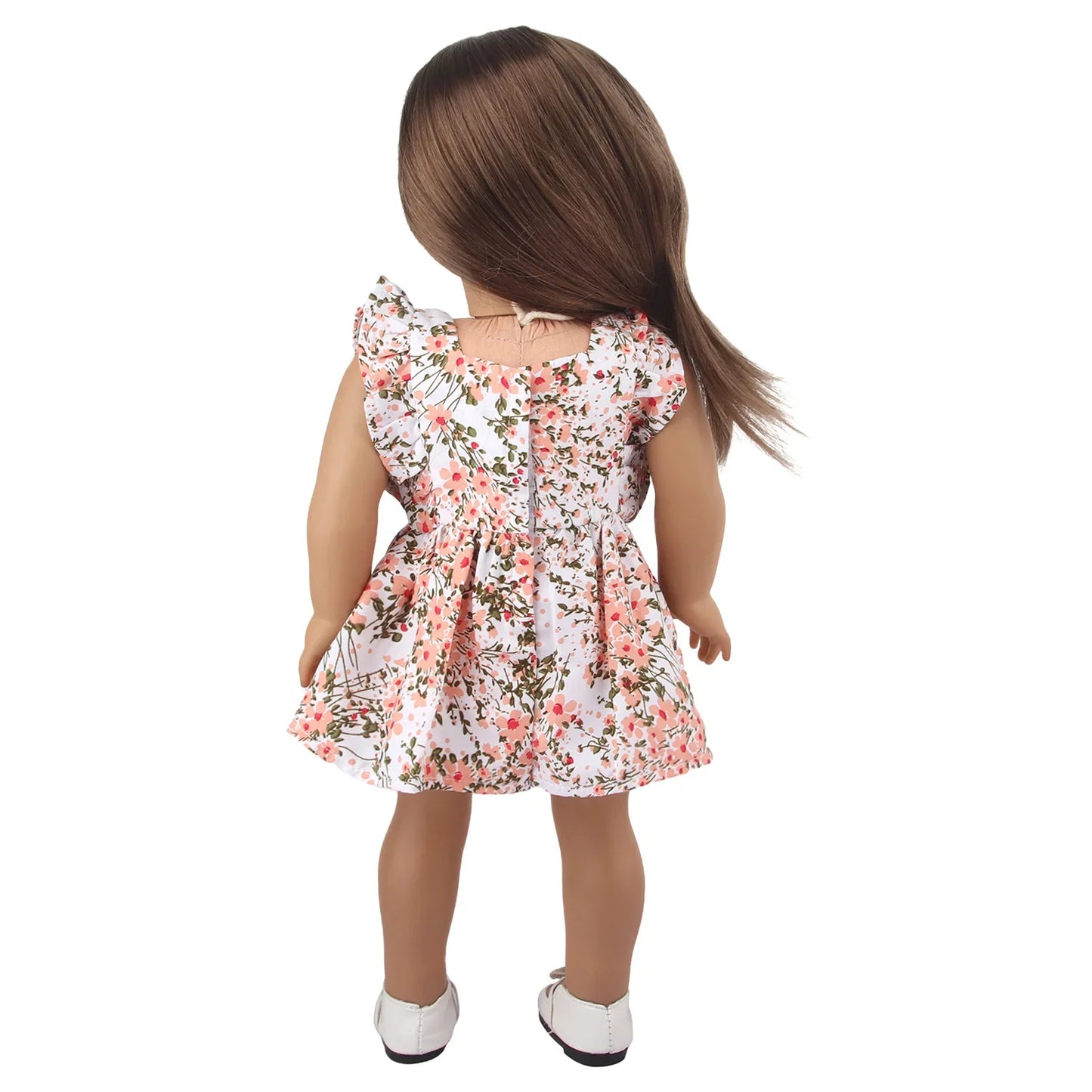 Doll Clothes Bow Knot Floral Skirt For American 18 Inch Girl Doll Spring and Summer Dress For 43cm Baby New Born Doll Girl's Toy