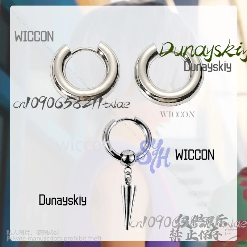 Huntrix KPop Demon Hunters Saja Boy Cosplay Mystery Purple-gray Wigs Curling Hair Accessories Synthetic Short Hair Halloween