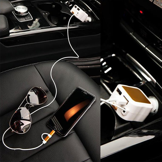Retractable 2 in 1 Car Charger