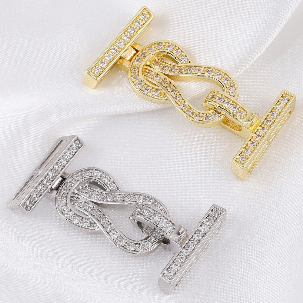 Juya 18K Gold Plated Baroque Pearls Connector Fastener Clasps DIY Jewelry Making Accessories Women Beads Lock Closure Supplies