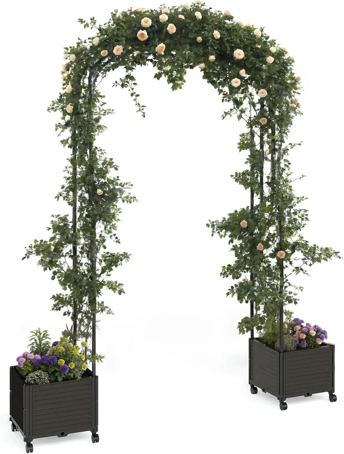 Span Garden Arch Trellis for Climbing Plants, Metal Wedding Arch Flowers Frame Backdrop Stand,Balloon Decor Garden Arch Arbor