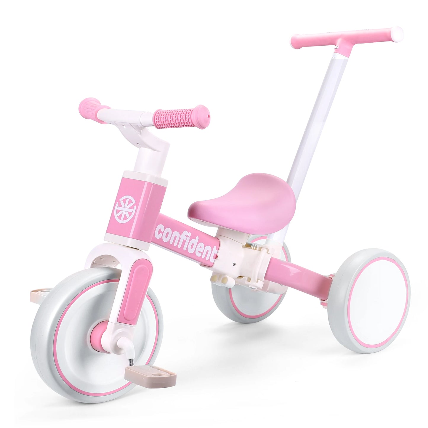 Baby Balance Bike for Kids 1/2/3 Years Old Toddler Trike with Parent Steering Push Handle Kids Trike Christmas and Birthday Gift