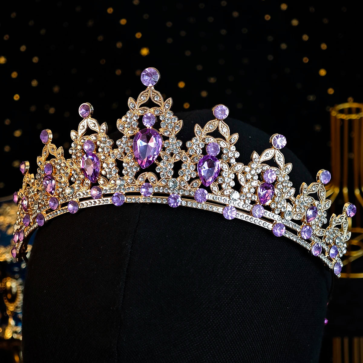 Elegant Crystal Bridal Crown Exquisite European and American Rhinestone Hair Bands Tiara Headpieces Party Jewelry Accessories