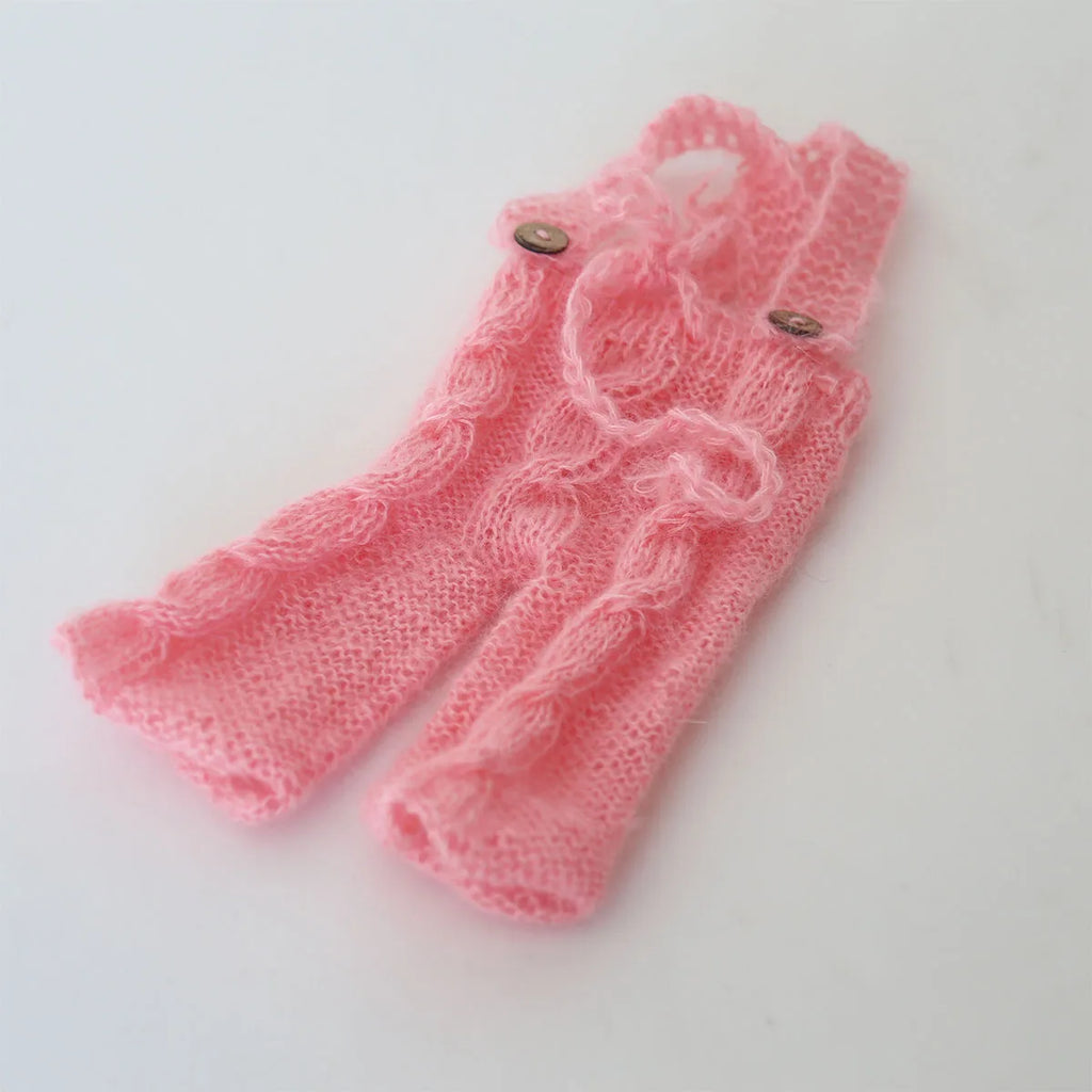 Hand Knitted Wolf Pup Footed Outfit Set Baby Boy Animal Romper Newborn Photography Prop Fuzzy Crochet Teddy Bear Overall Clothes
