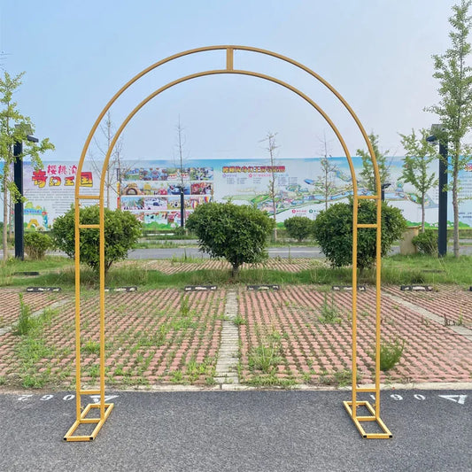 Heavy Duty Metal Unique Garden Arch Archway Gate Outdoor Engagement Balloon Arch Collapsible Wedding Walk Through Arch