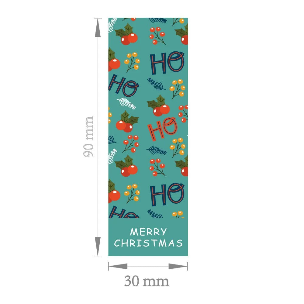 30-60Pcs Merry Christmas Stickers 6 Style Animals Snowman Trees Decorative Stickers Wrapping Gift Box Label Christmas Tags