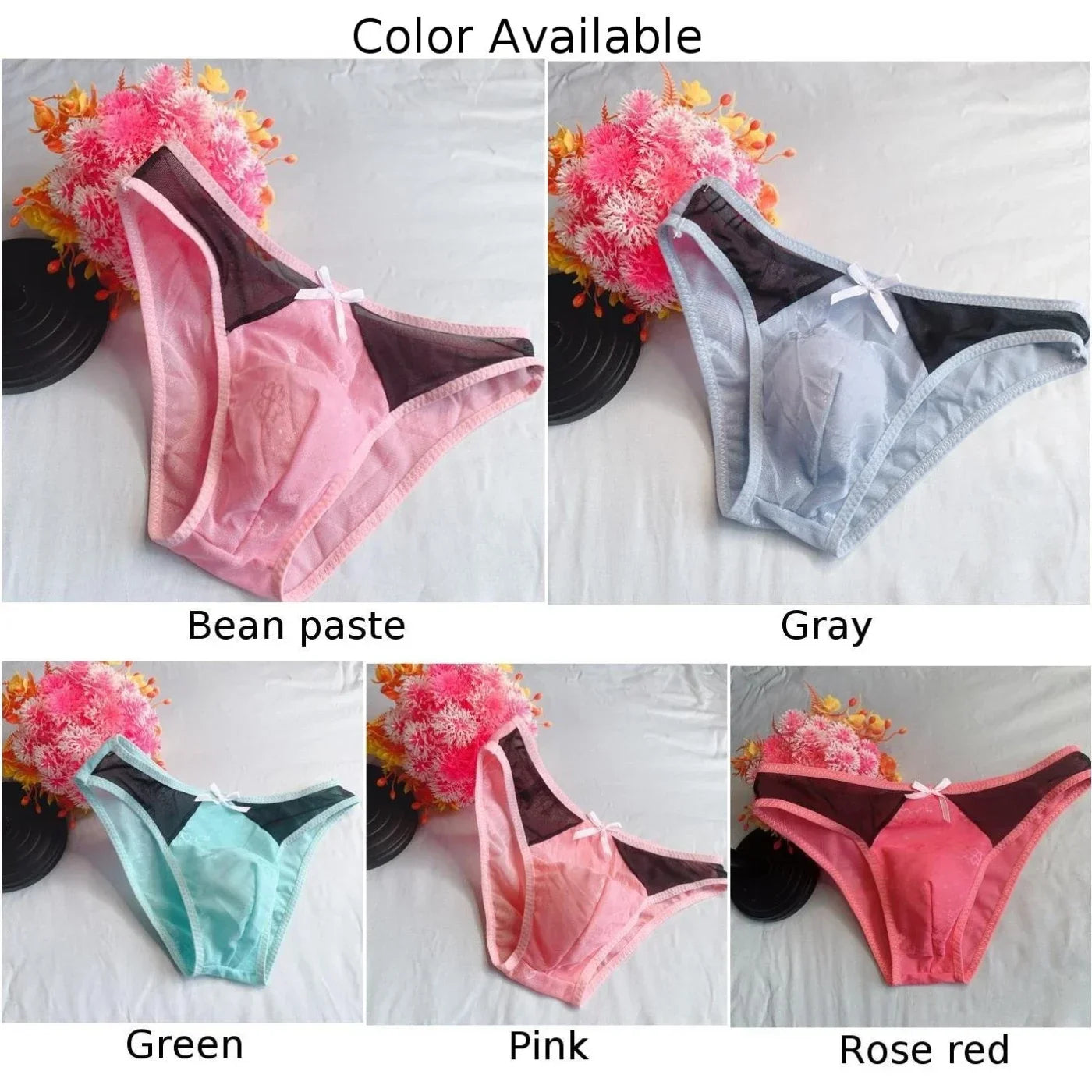 Men Sexy Briefs Sheer Bugle Pouch Stretch Panties Underwear Erotic Hombre Underpants Low Rise Lingerie Breathable Soft Calcinha
