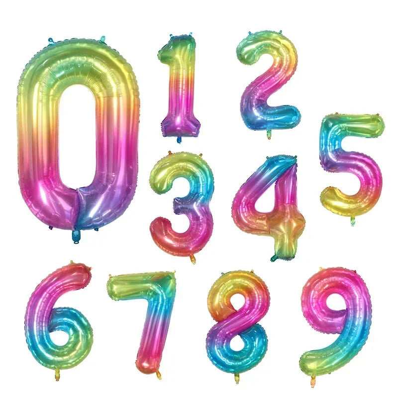 50pcs 40Inch Birthday Balloons Foil Helium Number Balloon 0-9 Birthday Wedding Party Decoration Baby Shower Figures Air Globos