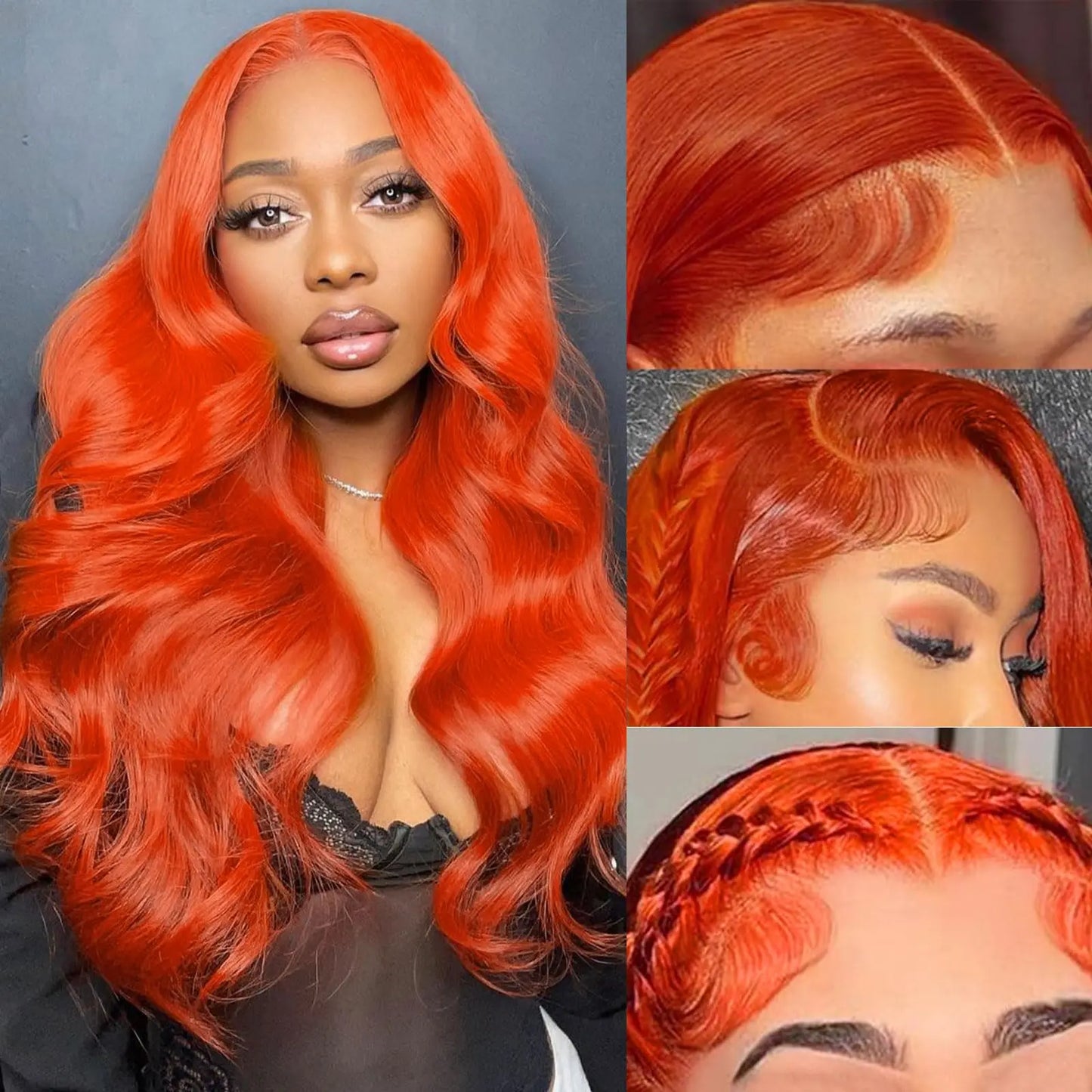 200Density 350 Ginger Orange 30inch Lace Front Wig Human Hair Wigs 13x4 HD Lace Frontal Curly Wig For Black Woman Lace Front Wig