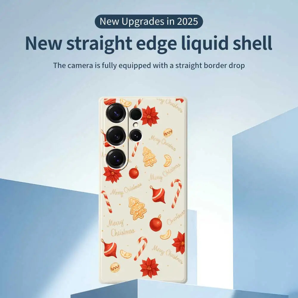 Christmas-style Phone Cases For Samsung Galaxy S25 S24 S23 S22 S21 S20 Ultra Plus S24FE S23FE S21FE Silicone Soft Cover Capa