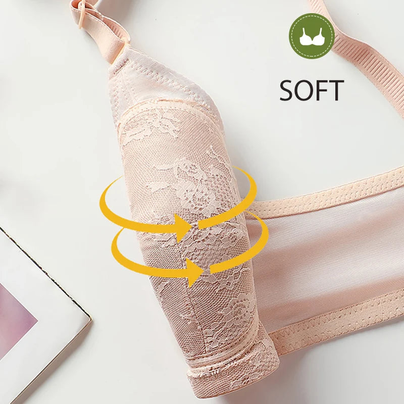 Yenlice Big Size Bras For Women Bralette C cup 4 Colors New Lace Bra Wireless Push Up Underwear Sexy Lingerie Soft Thin Bras