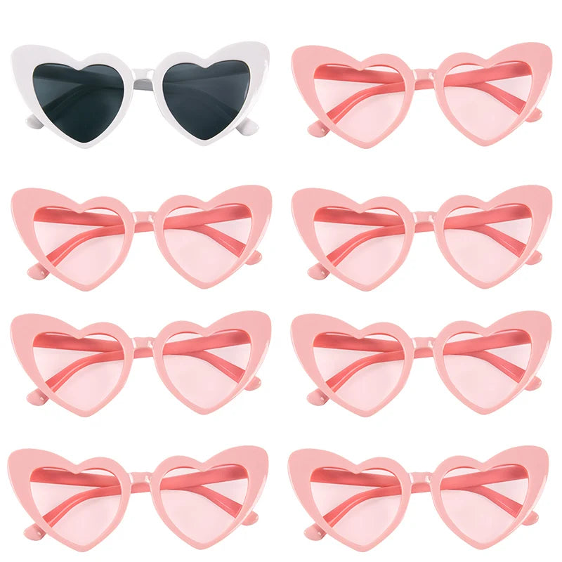 Heart Shaped Sunglasses for Women Retro Cat Eye Sunglasses Wedding Engagement Decoration Shopping Traveling Party Accessories