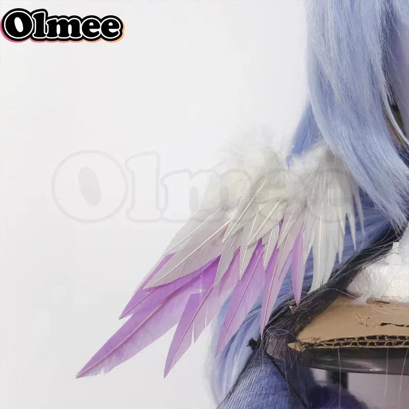 [Olmee] Robin Sunday Cosplay Feather Wings Honkai Star Rail Head Gear Hair Wear Props Accessories Stuff Model Halloween Xmas