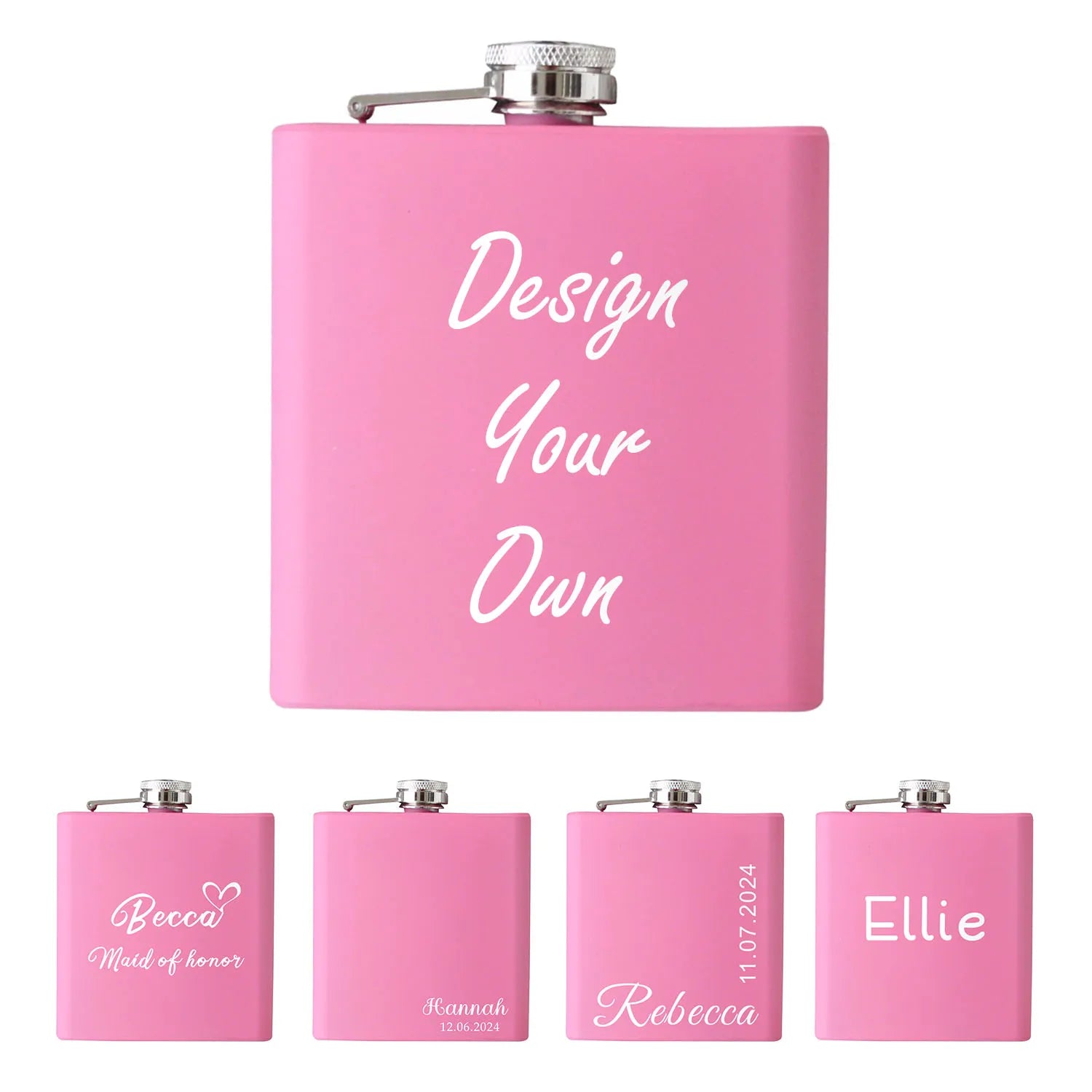 Personalized Bridesmaid Flask, Maid of Honor Gift, Flask for Bride, Custom Flask for Women, Best Friend, Gifts for Wedding Party
