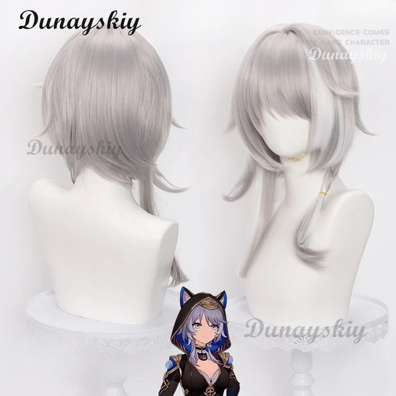 Cipher Cosplay Wig Honkai Star Rail Cifera Gray White Long Hair Amphoreus Halloween Party for Women Girls Carnival Props