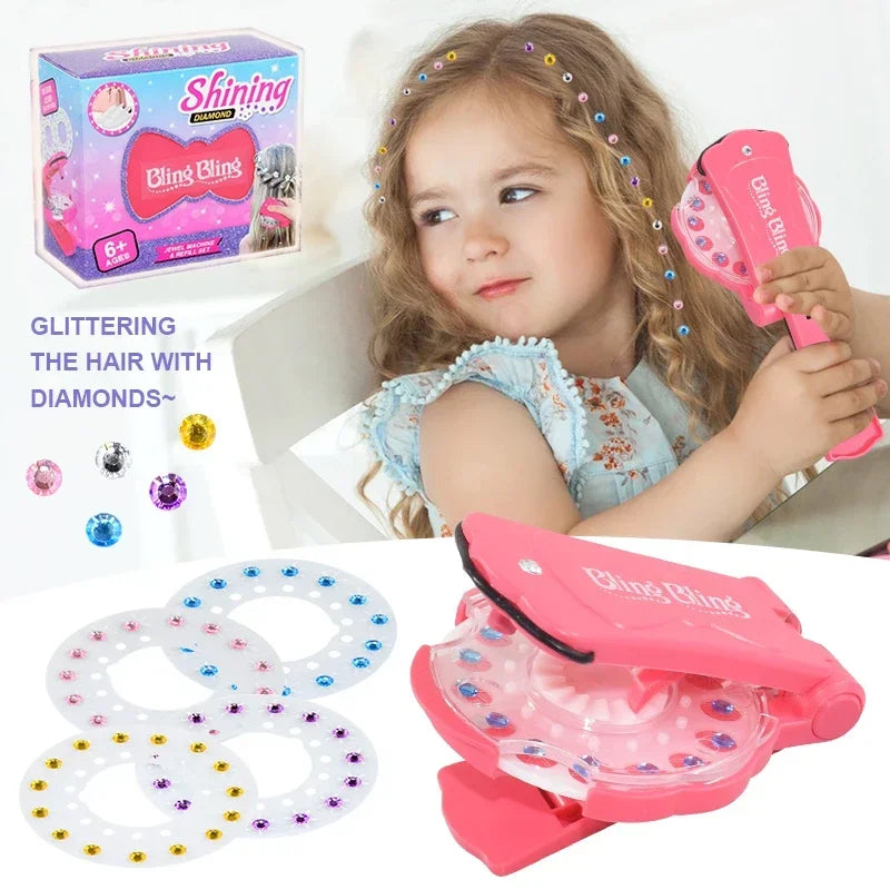 DIY Hair Salon Toys,Electric Magic Automatic Hair Braiding Machine for Girls,Kids Hair Styling tool for Christmas & Birthday