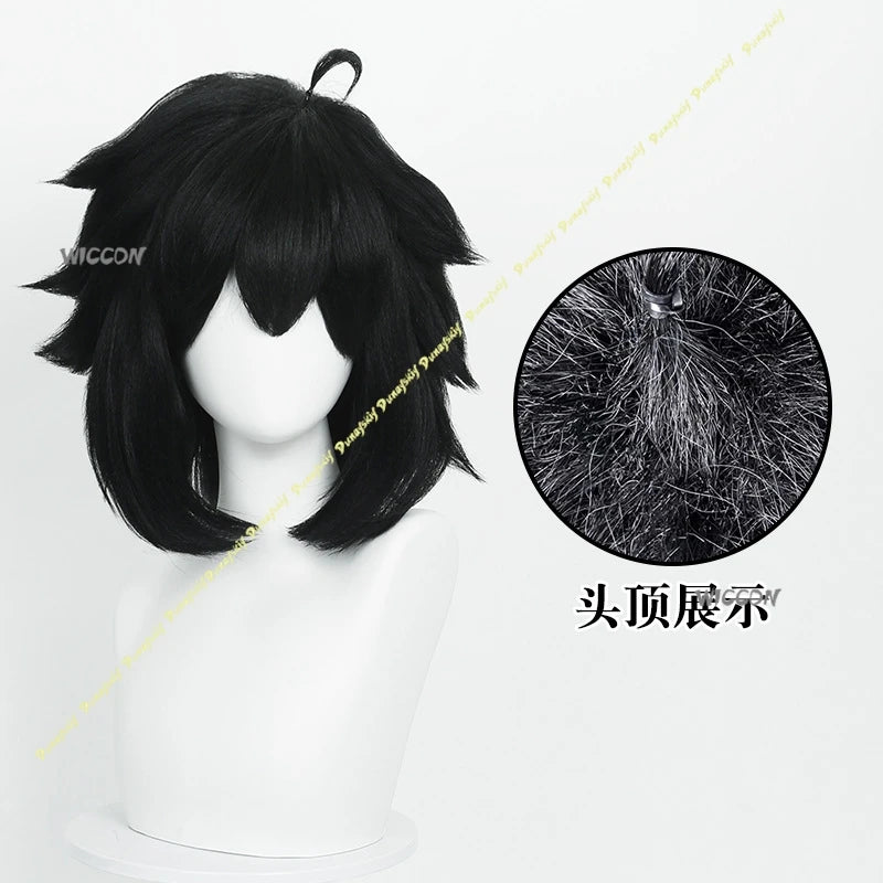 Luo Xiaohei Cosplay Costumes Wigs Black White Anime Long Short Boys Girls Cute Lovely Party Hair Resistant Christmas Halloween