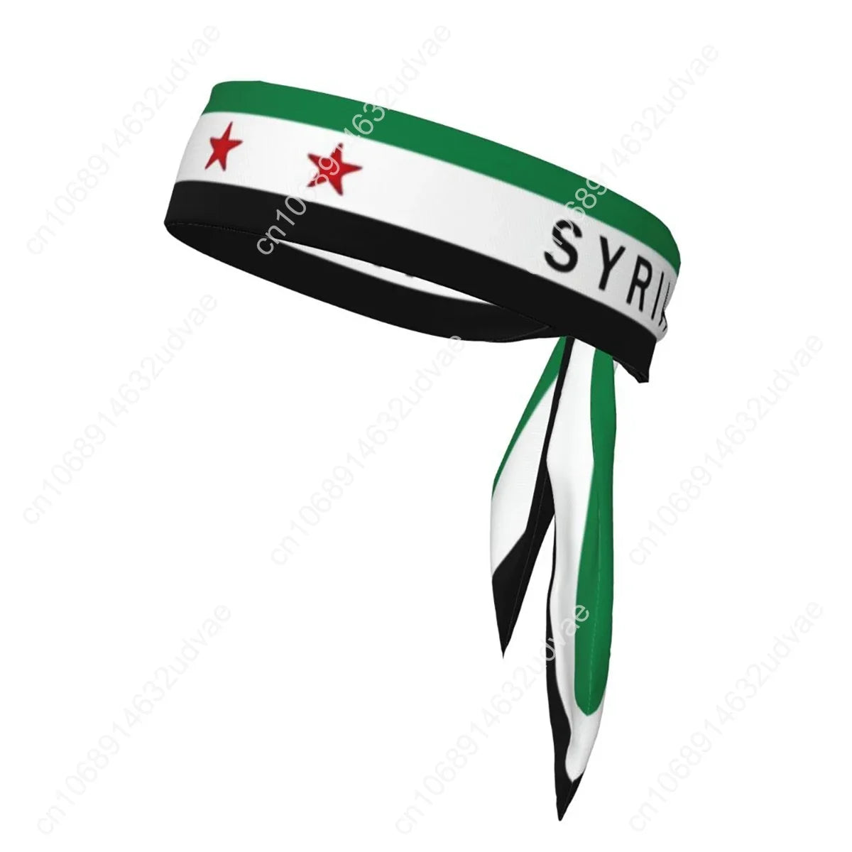 Syrian Sport Sweatbands Flag of Syria Sweat Headband Gym Fitness Hair Bandage Anti-slip Hair Sweat Bands