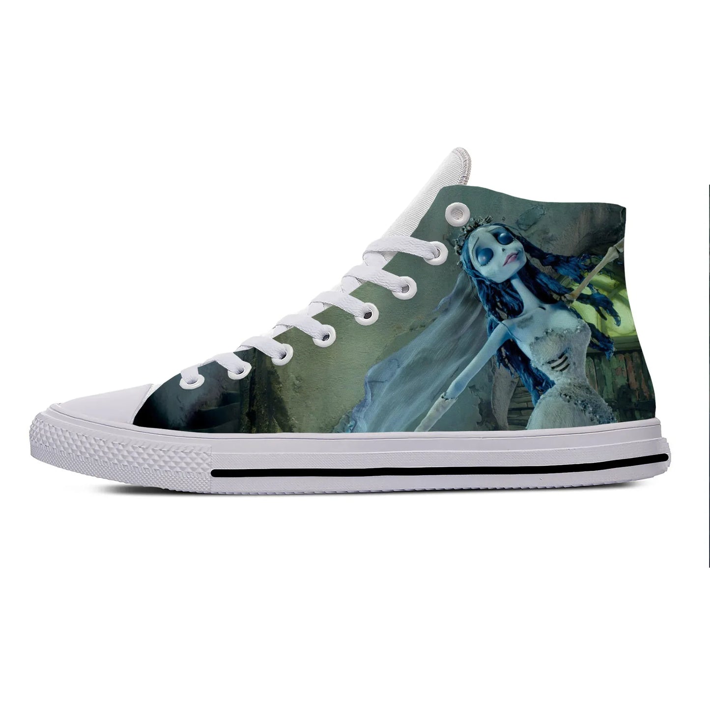 Hot Cool Summer Anime Manga Cartoon Corpse Bride Funny Fashion Casual Cloth Shoes High Top Men Women Sneakers Latest Board Shoes
