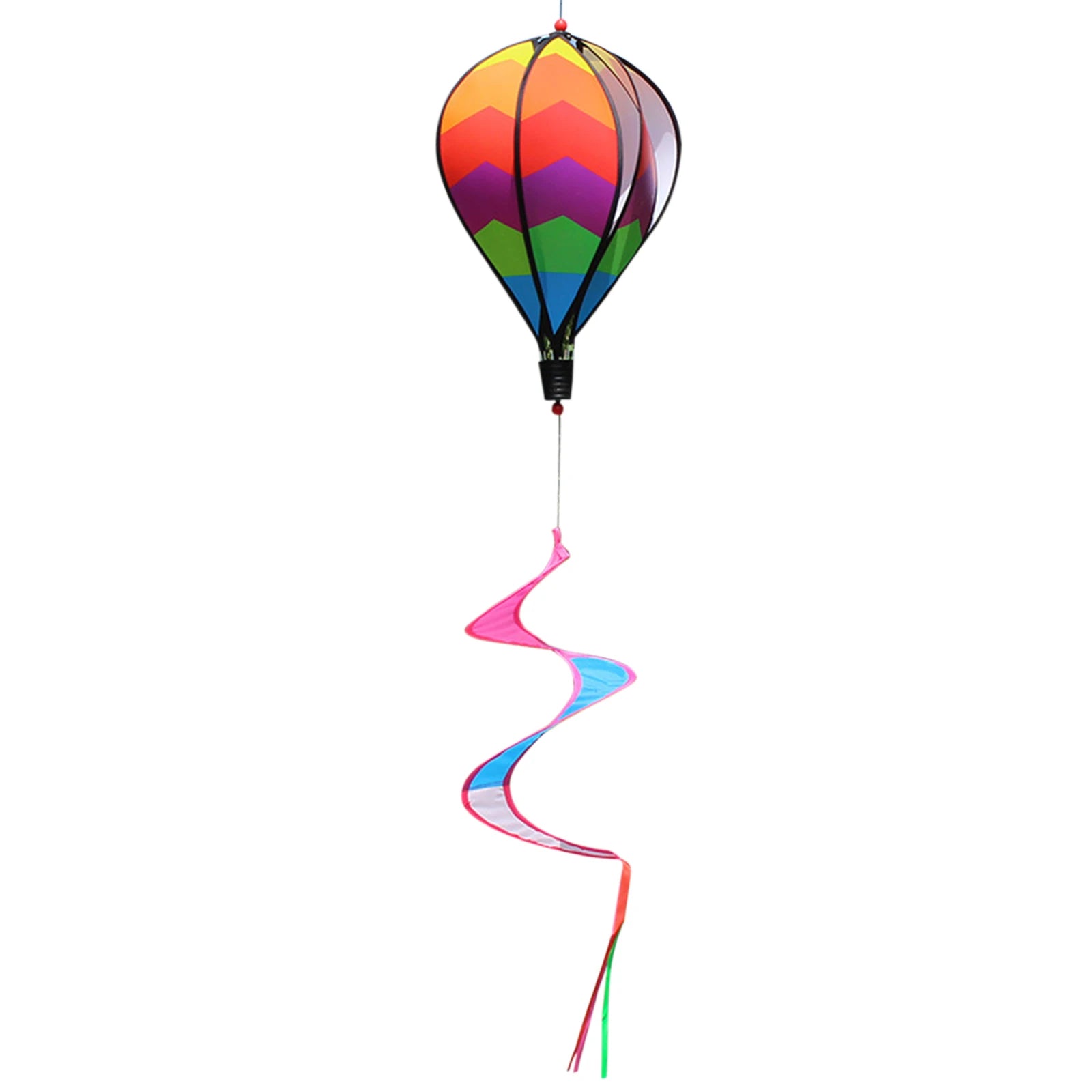 Hot Air Balloon Wind Spinner, Rainbow Hanging Wind Twister, Garden Outdoor Toys