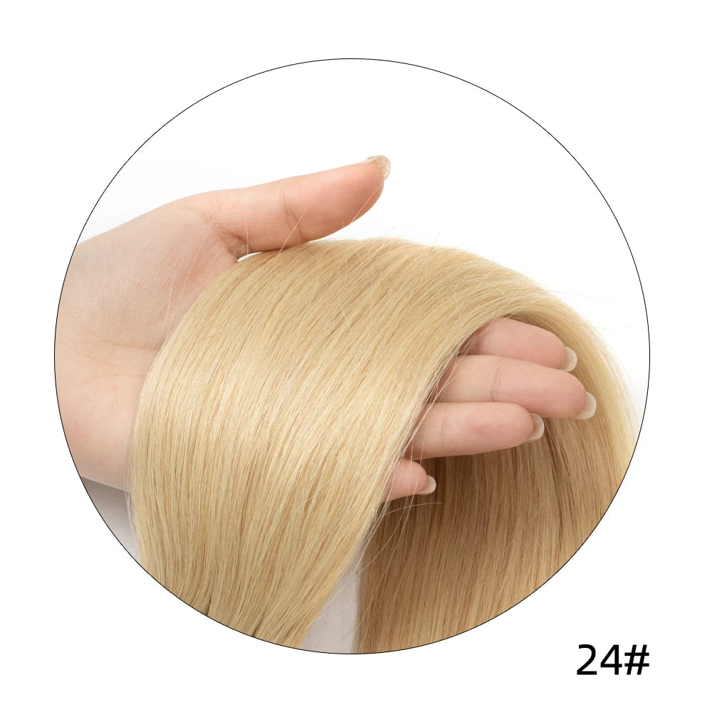 isheeny 140-240G Blonde Brazilian Machine Remy Straight Clip In Human Hair Extensions Full Head 6pcs/set 14-24 Inch Volume Hair
