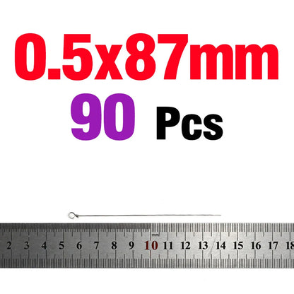 90Pcs Spinnerbait Shaft Wire DIY Spinner Lure Making Supplies Spinner Bait Wire Arm for Bass Trout Freshwater Saltwater Fishing