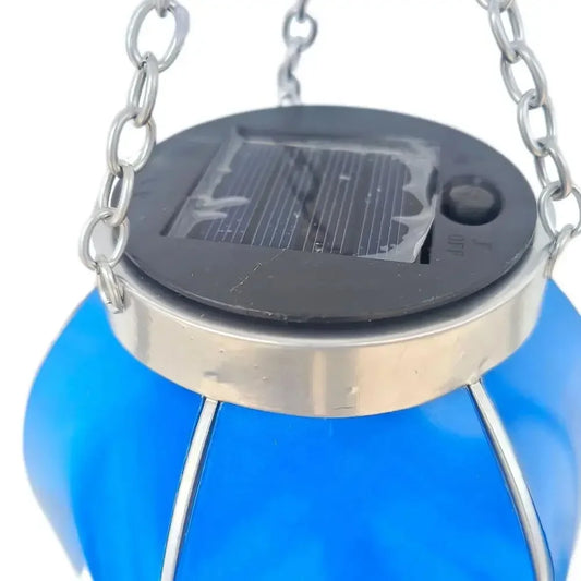 Hot Air Balloon Shape Lantern Flickering Flame Hanging Paper Lamp Outdoor Solar Garden Light IP65 Waterproof Holiday Party Decor