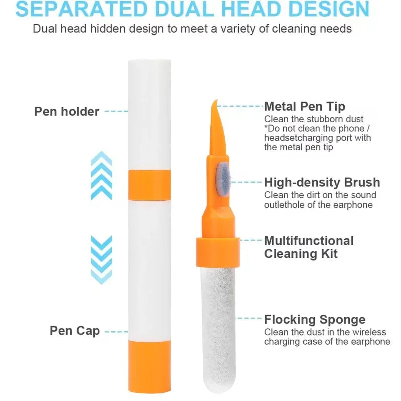 Bluetooth Earphones Cleaner Kit for Airpods Pro 3 2 1 Earbuds Case Cleaning Brush Tools Cleaning Pen for IPhone 16 15 Samsung MI