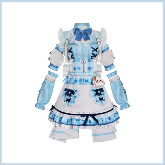 Anime BanG Dream Kurata Mashiro Cosplay Costume Blue and White Lolita Skirt Princess Dress Wig Woman Sexy Birthday Party Suit