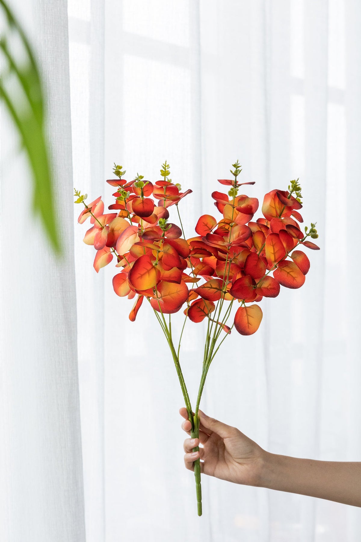 Set of 6 Artificial Eucalyptus Bundles, 10 × 20 in