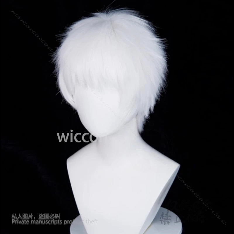 Anime Tsujinaka Yoshiki Hikaru Cosplay The Summer Hikaru Died White Black Wigs Heat Resistant Synthetic Hair Halloween Party Cos