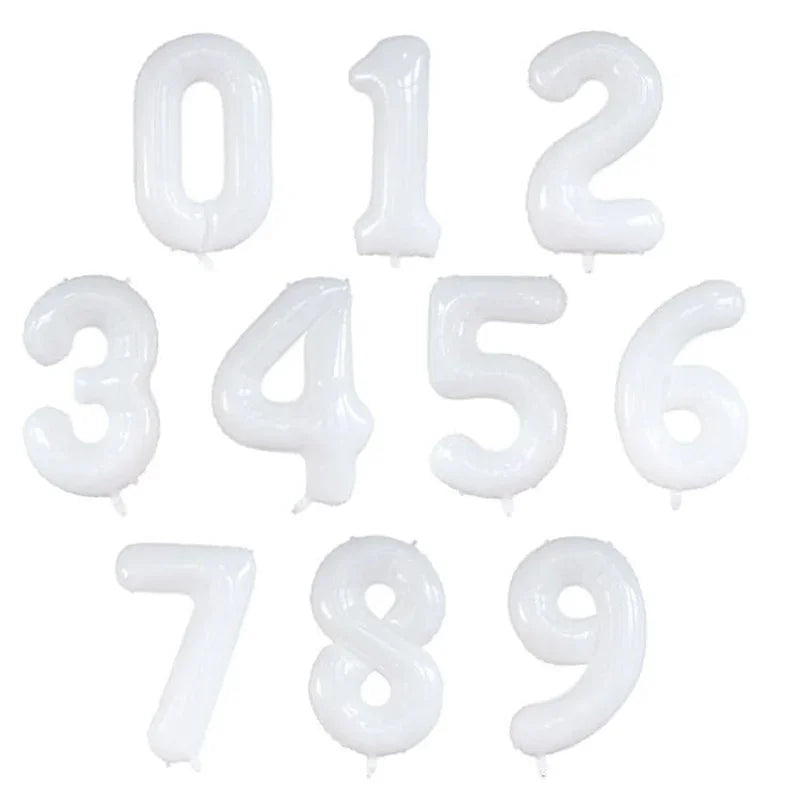 50pcs 40Inch Birthday Balloons Foil Helium Number Balloon 0-9 Birthday Wedding Party Decoration Baby Shower Figures Air Globos